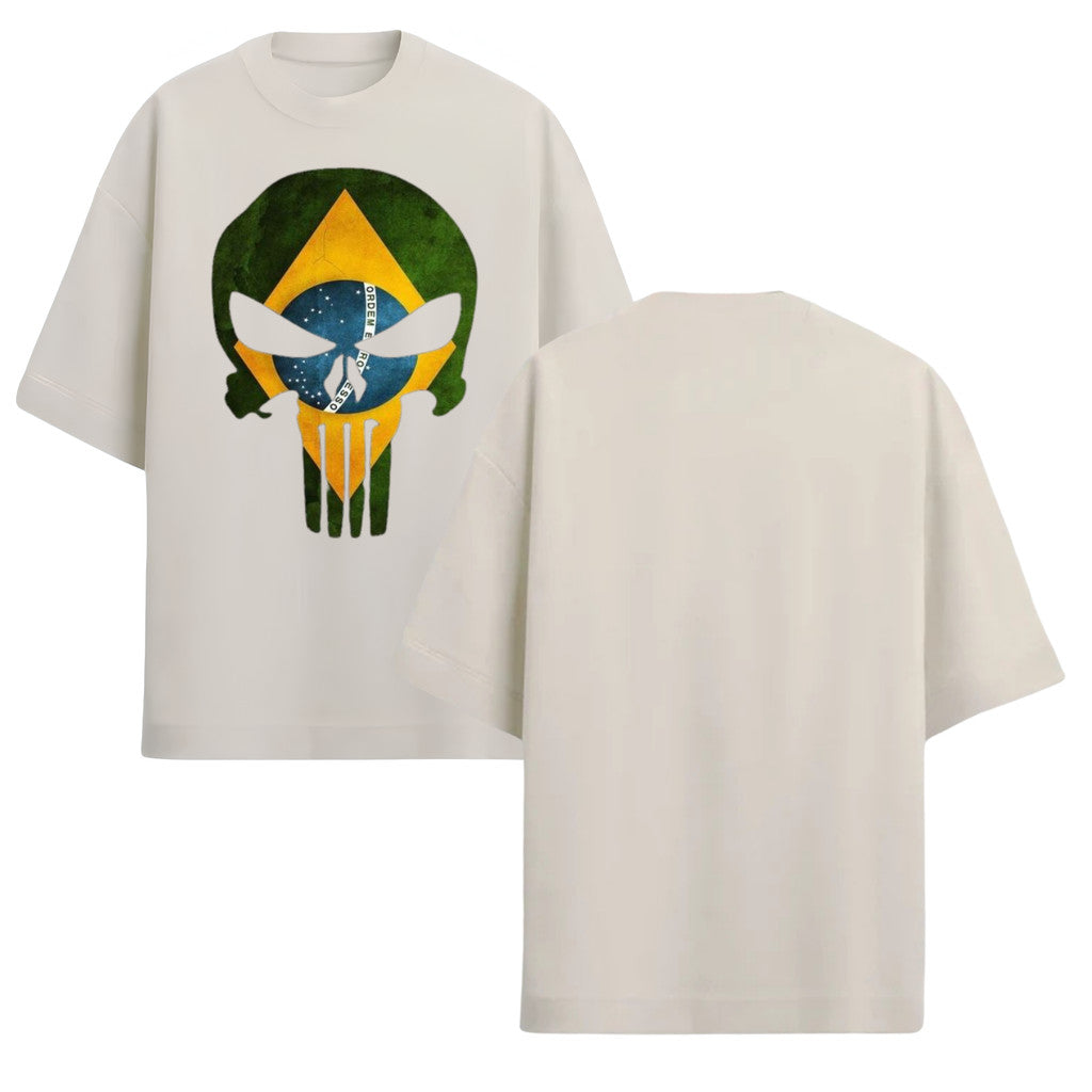 Camiseta Oversized Justiceiro Brasil Varias Cores