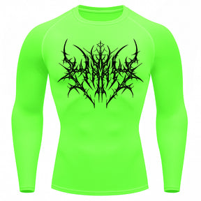 Camiseta Compressão Uv 50+ Manga Longa Cyber Tribal Primal Dominion Rash Guard