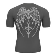 Camiseta Compressão Uv Manga Curta Cyber Tribal Phantom Wings Rash Guard
