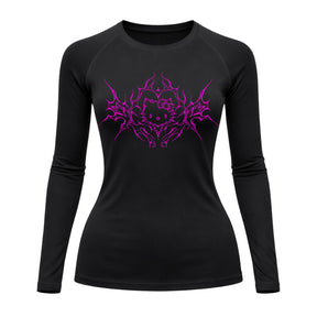 Camiseta Compressão Uv Manga Longa Cyber Tribal Black Heart Hello Kitty Rash Guard