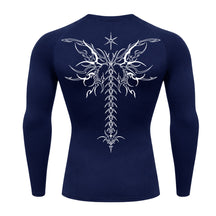Camiseta Compressão Uv Manga Longa Cyber Tribal Shadow Stinger Wings Rash Guard