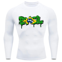 Camiseta Compressão Manga Longa UV Brasil Drip Edition Varias Cores Rash Guard