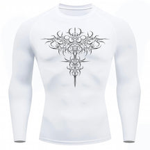 Camiseta Compressão Uv 50+ Manga Longa Cyber Tribal Savage Emblem Rash Guard