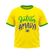 Camiseta Compressão Manga Curta Plus Size Pátria Amada Brasil Colorida Rash Guard