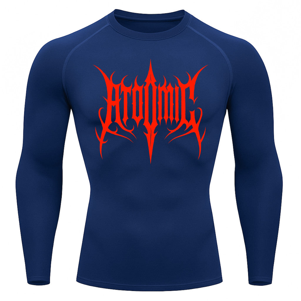 Camiseta Compressão Uv Manga Longa Cyber Tribal Atoomic Imperium Dark Rash Guard