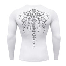 Camiseta Compressão Uv Manga Longa Cyber Tribal Chimera Spine Rash Guard