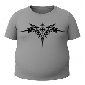 Camiseta Plus Size Proteção Uv Tecido Gelado Manga Curta Cyber Tribal Asas 03