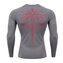 Camiseta Compressão Uv Manga Longa Cyber Tribal Chimera Spine Rash Guard