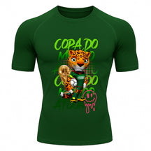 Camiseta Compressão Manga Curta UV Atoomic Onça Mascote Brasil Varias Cores Rash Guard