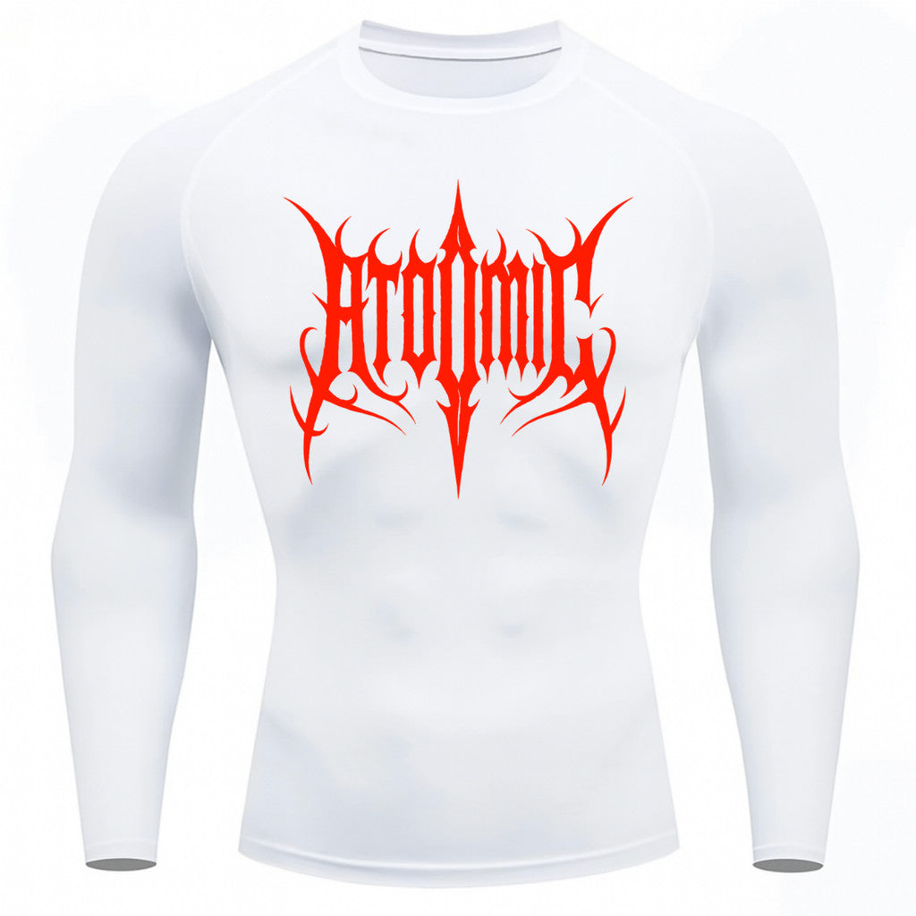 Camiseta Compressão Uv Manga Longa Cyber Tribal Atoomic Imperium Dark Rash Guard