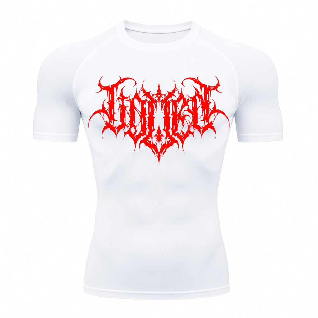 Camiseta Compressão Uv Manga Curta Cyber Tribal Shadow Crest Rash Guard
