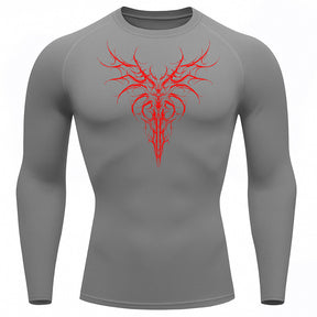 Camiseta Compressão Uv 50+ Manga Longa Cyber Tribal Dark Instinct Rash Guard