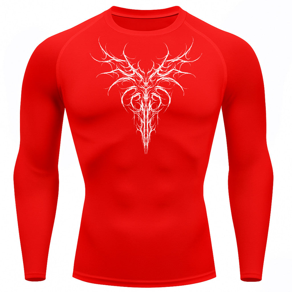 Camiseta Compressão Uv 50+ Manga Longa Cyber Tribal Dark Instinct Rash Guard