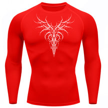 Camiseta Compressão Uv 50+ Manga Longa Cyber Tribal Dark Instinct Rash Guard