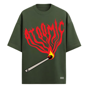 Camiseta Oversized Premium 20.1 Fire Origin Atoomic Camisa Unissex
