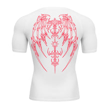 Camiseta Compressão Uv Manga Curta Cyber Tribal Phantom Wings Rash Guard