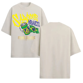 Camiseta Oversized Manga Curta Atoomic Sabor Brasil Edition Copa