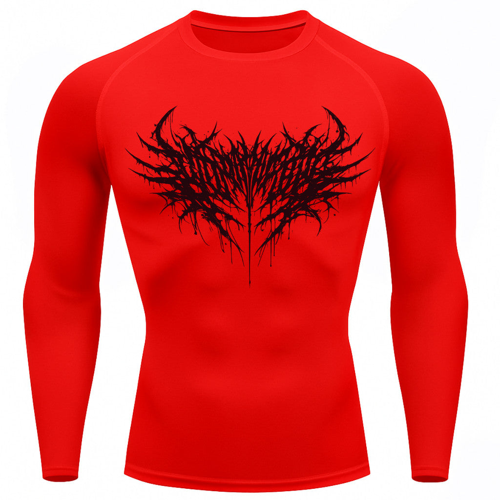 Camiseta Compressão Uv Manga Longa Cyber Tribal Night Reaper Oblivion Rash Guard