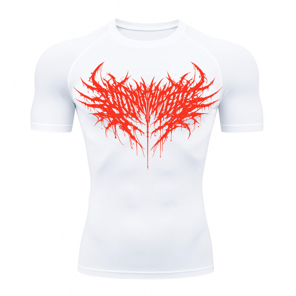Camiseta Compressão Uv Manga Curta Cyber Tribal Night Reaper Oblivion Rash Guard