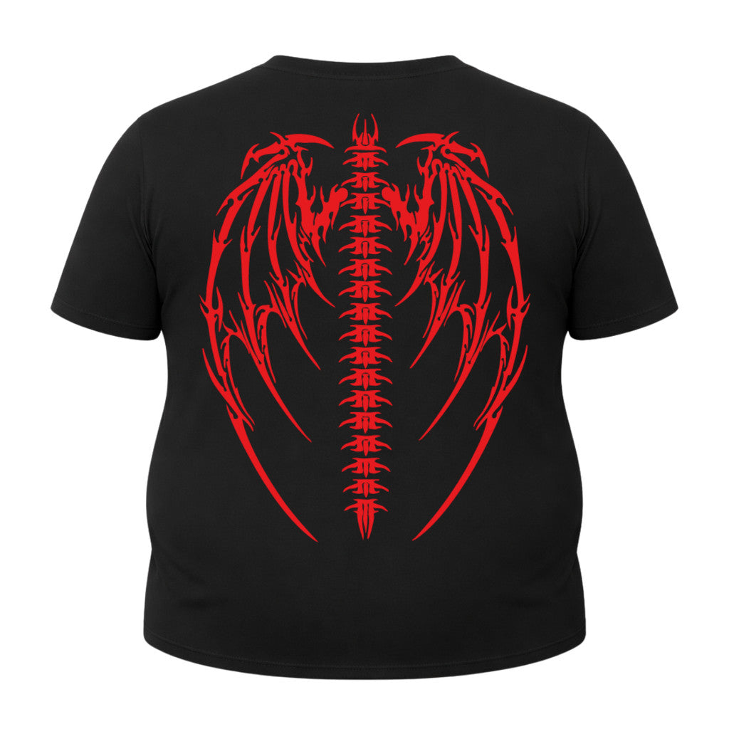Camiseta Plus Size Proteção Uv Manga Curta Cyber Tribal Asas 01 Rash Guard