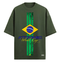 Camiseta Oversized Manga Curta UV Atoomic Brasil Edition Varias Cores
