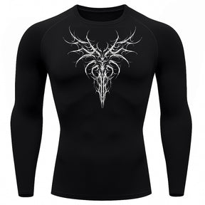 Camiseta Compressão Uv 50+ Manga Longa Cyber Tribal Dark Instinct Rash Guard