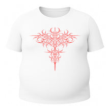 Camiseta Plus Size Uv 50+ Manga Curta Cyber Tribal Savage Emblem Rash Guard