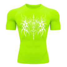 Camiseta Compressão Uv 50+ Manga Curta Cyber Tribal Dark Vanguard Rash Guard camisa
