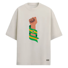 Camiseta Oversized Manga Curta Força Brasil Brasileiro Varias Cores