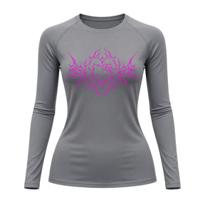 Camiseta Compressão Uv Manga Longa Cyber Tribal Black Heart Hello Kitty Rash Guard
