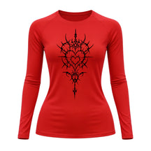 Camiseta Compressão Uv Manga Longa Cyber Tribal Iron Heart Dark Rash Guard