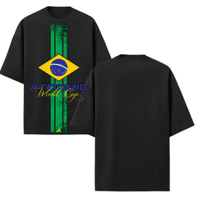 Camiseta Oversized Manga Curta UV Atoomic Brasil Edition Varias Cores