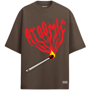 Camiseta Oversized Premium 20.1 Fire Origin Atoomic Camisa Unissex