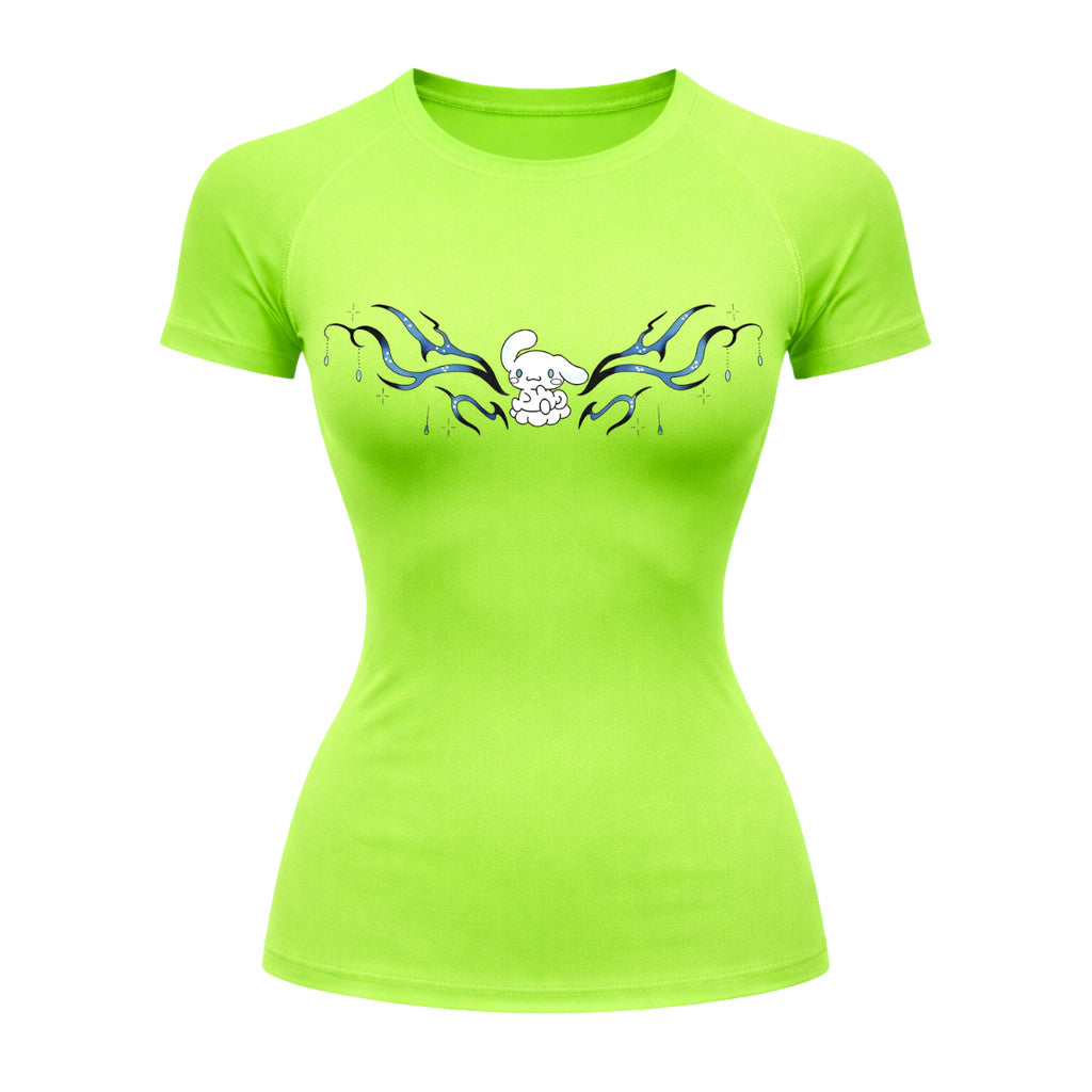 Camiseta Compressão Uv Manga Curta Cyber Tribal Cinnamoroll Hello Kitty Rash Guard