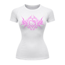 Camiseta Compressão Uv Manga Curta Cyber Tribal Black Heart Hello Kitty Rash Guard