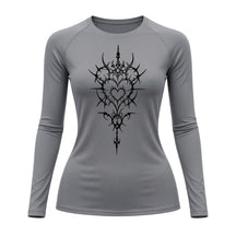 Camiseta Compressão Uv Manga Longa Cyber Tribal Iron Heart Dark Rash Guard