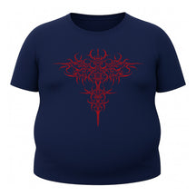 Camiseta Plus Size Uv 50+ Manga Curta Cyber Tribal Savage Emblem Rash Guard