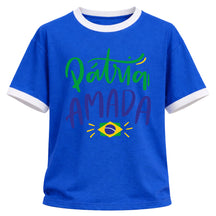 Camiseta Algodão Manga Curta Pátria Amada Brasil Varias Cores
