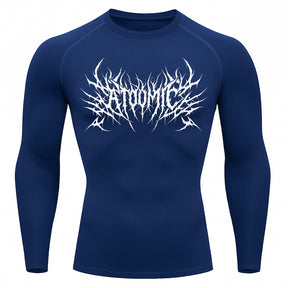 Camiseta Compressão Uv Manga Longa Cyber Tribal Atoomic Invoke Shadow Rash Guard