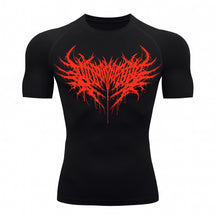 Camiseta Compressão Uv Manga Curta Cyber Tribal Night Reaper Oblivion Rash Guard