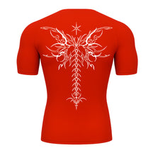 Camiseta Compressão Uv Manga Curta Cyber Tribal Shadow Stinger Wings Rash Guard