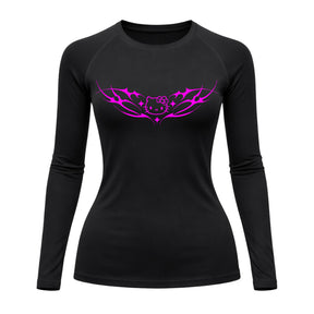 Camiseta Compressão Uv Manga Longa Cyber Tribal Angel Hello Kitty Rash Guard
