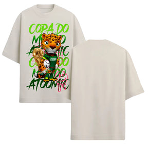 Camiseta Oversized Atoomic Mascote Onça Brasil Edition Copa