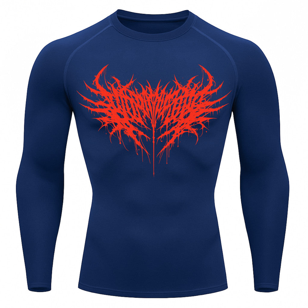 Camiseta Compressão Uv Manga Longa Cyber Tribal Night Reaper Oblivion Rash Guard