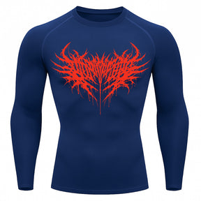 Camiseta Compressão Uv Manga Longa Cyber Tribal Night Reaper Oblivion Rash Guard