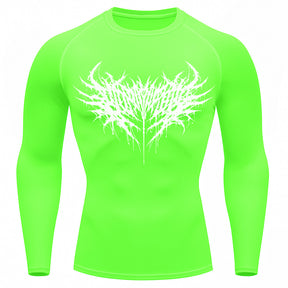 Camiseta Compressão Uv Manga Longa Cyber Tribal Night Reaper Oblivion Rash Guard
