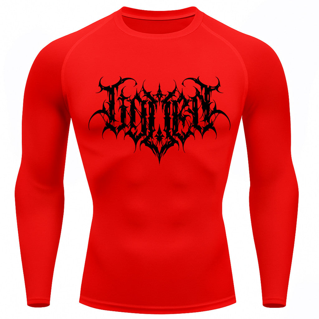 Camiseta Compressão Uv Manga Longa Cyber Tribal Shadow Crest Rash Guard
