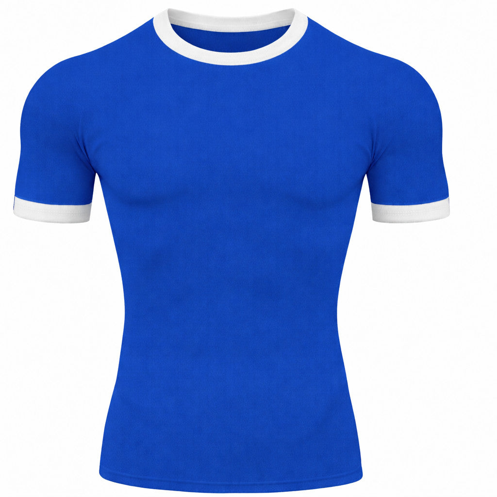 Camiseta Manga Curta Proteção UV 50+ Com Gola e Manga Colorida Seleção Brasil