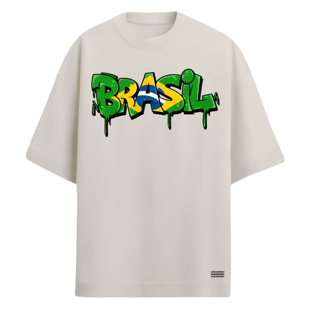 Camiseta Oversized Atoomic Brasil Drip Edition Copa