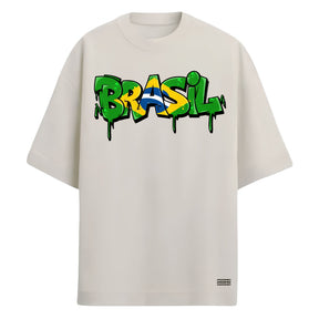 Camiseta Oversized Atoomic Brasil Drip Edition Copa